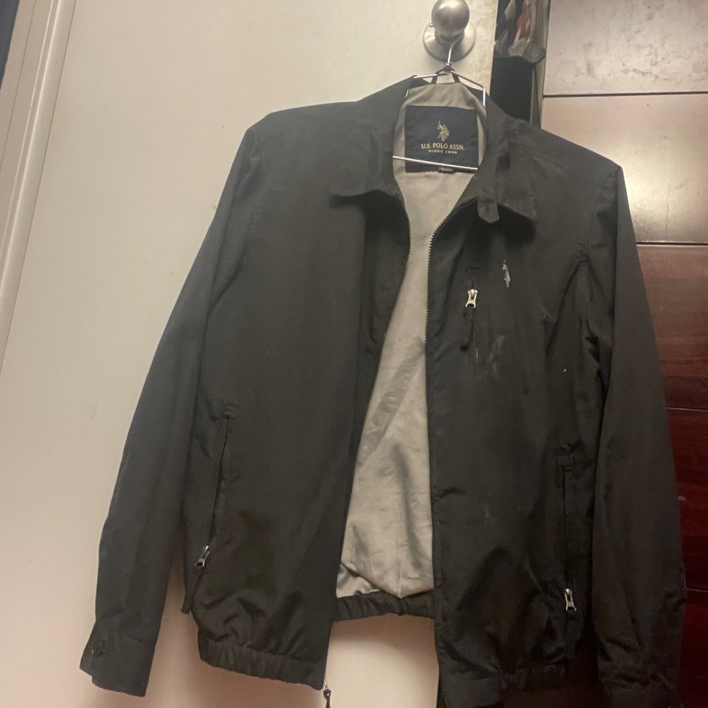 U.S. Polo Assn. Men's Black Windbreaker